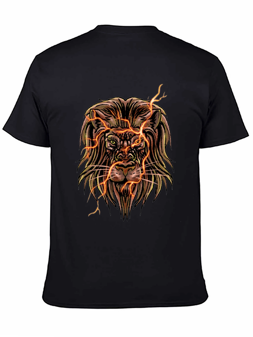 Electric Lion Graphic T-Shirt - Black