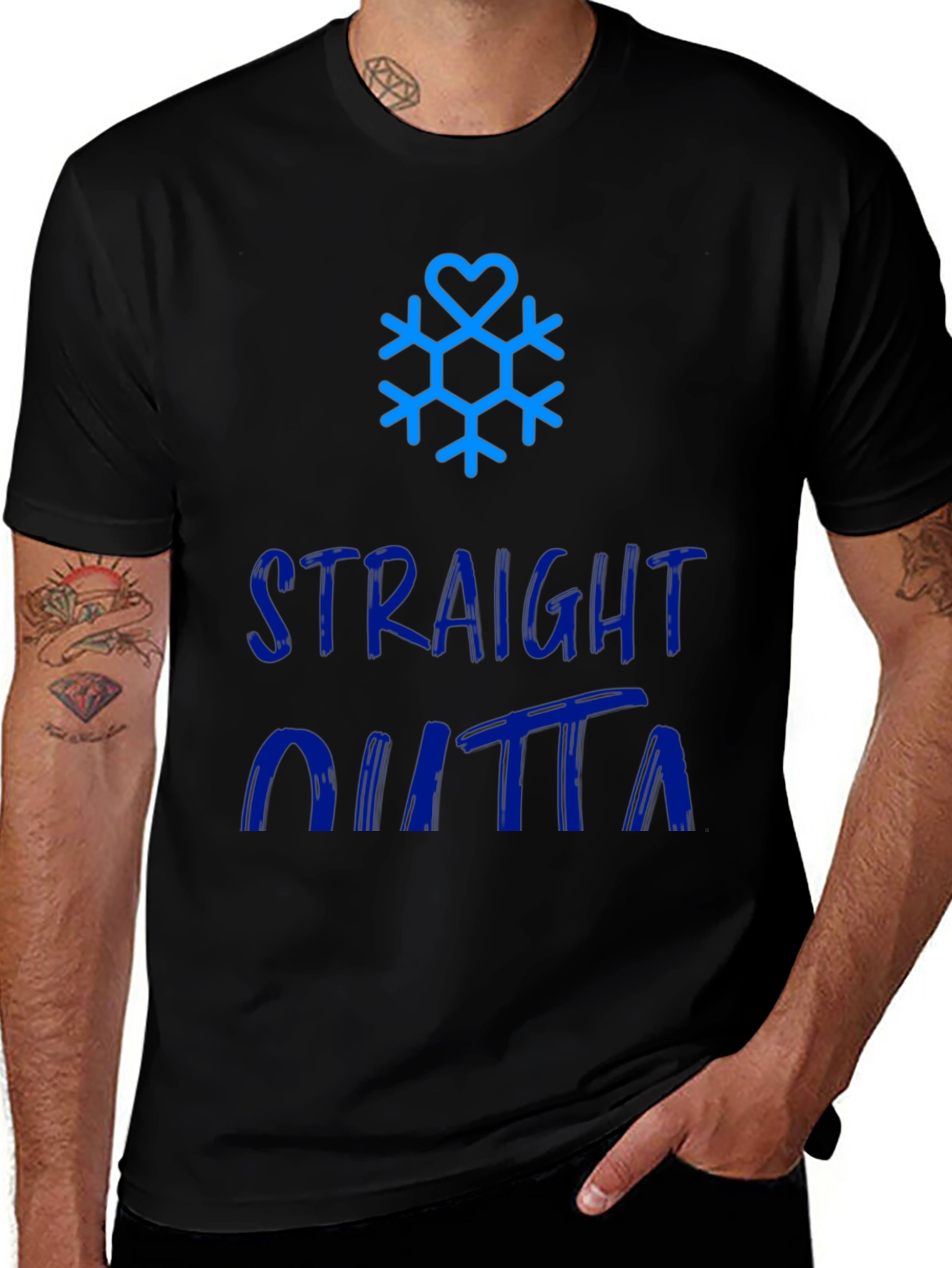 Straight Outta Winter Snowflake Graphic Tee