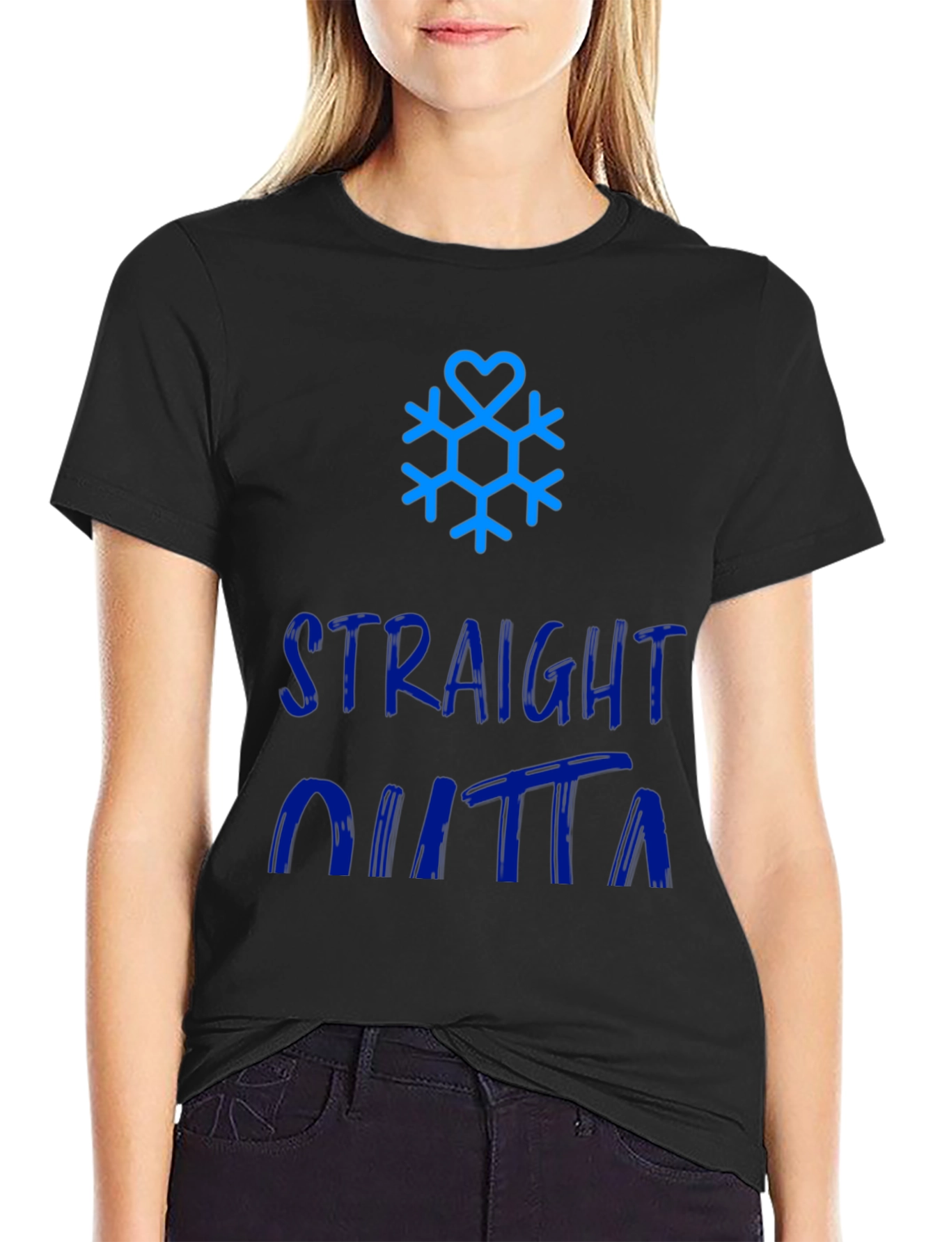Straight Outta Winter Snowflake Graphic Tee