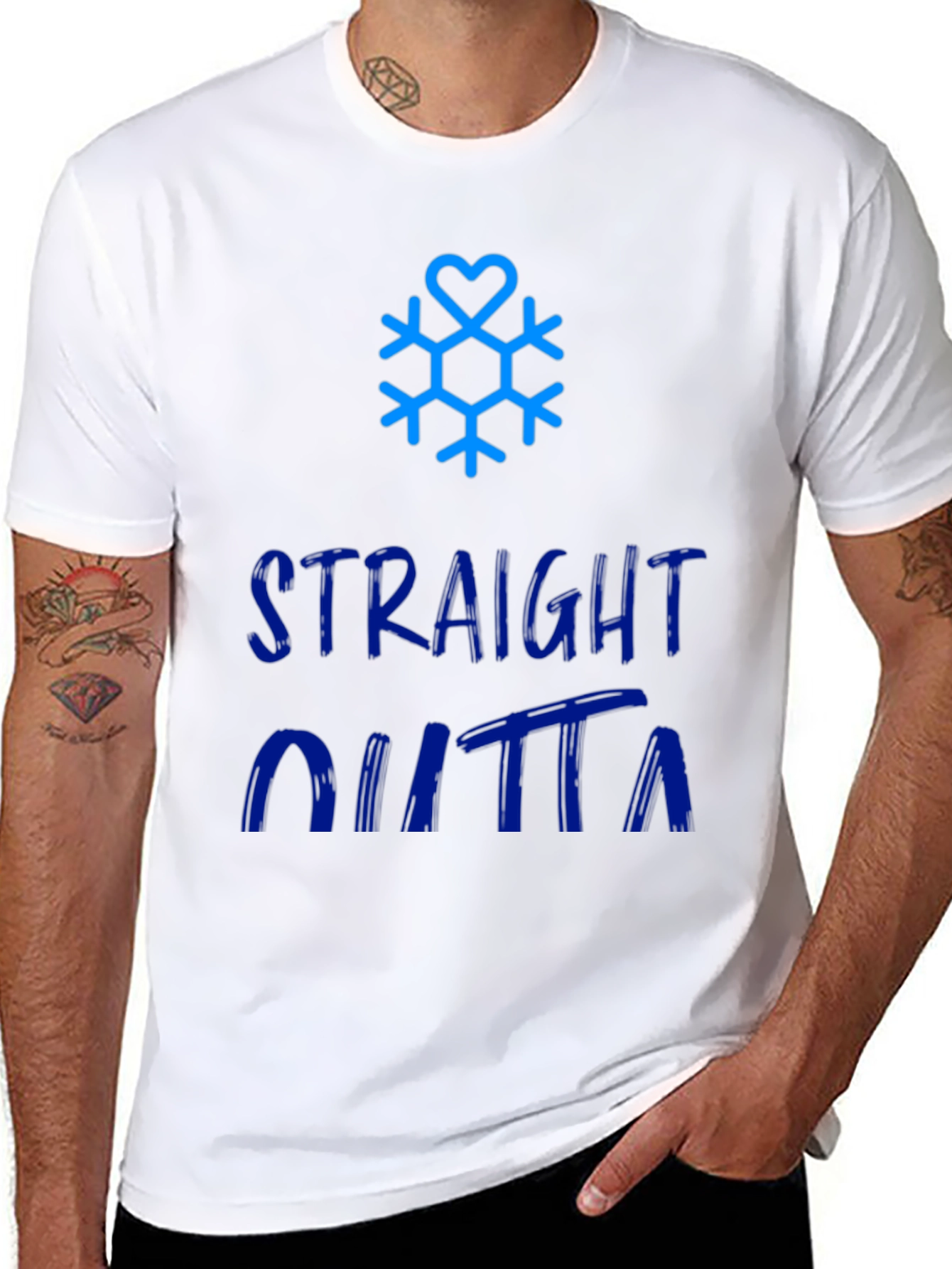Straight Outta Winter Snowflake Graphic Tee
