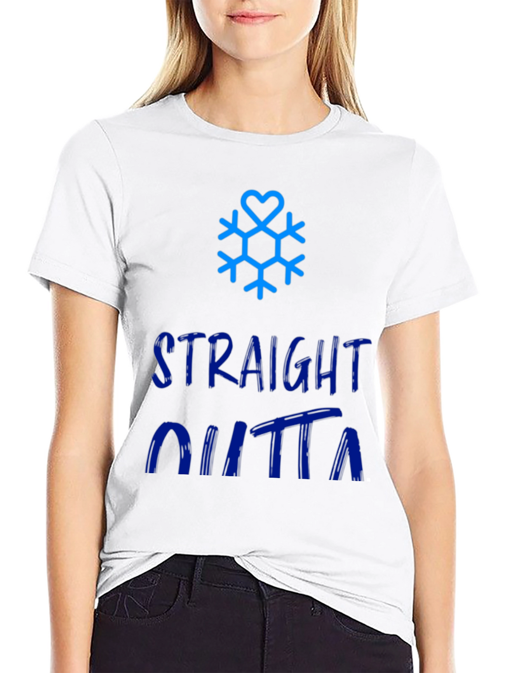 Straight Outta Winter Snowflake Graphic Tee