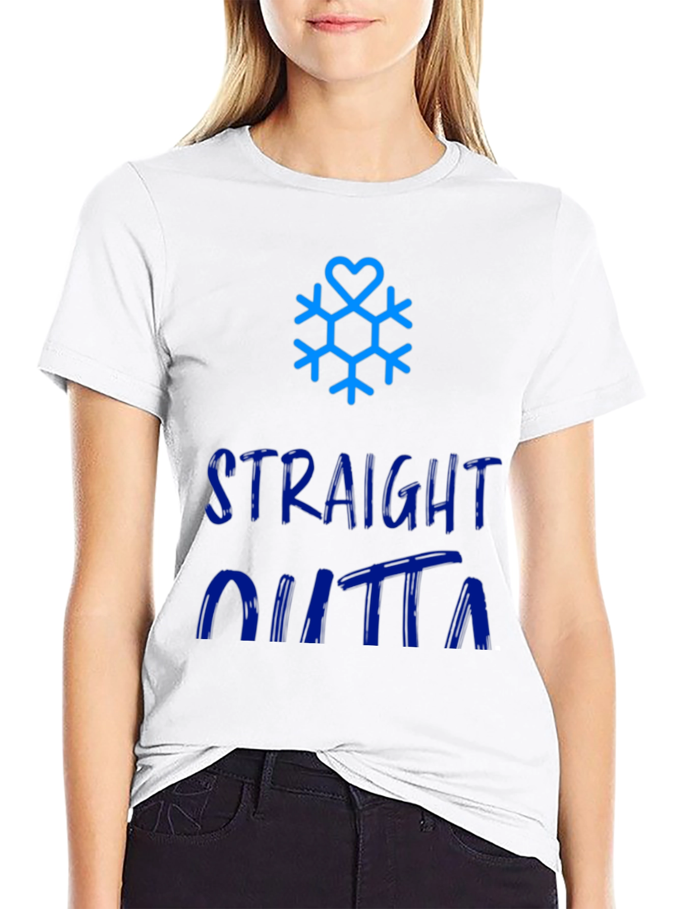 Straight Outta Winter Snowflake Graphic Tee