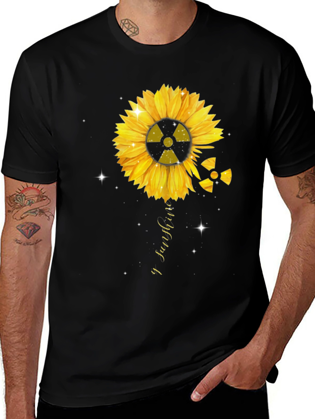 Radioactive Sunflower Graphic T-Shirt