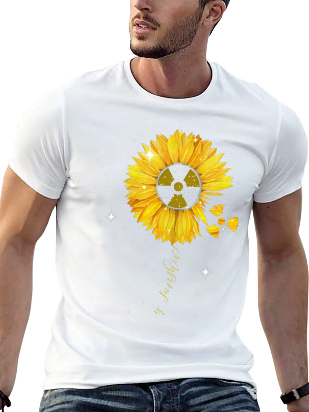 Radioactive Sunflower Graphic T-Shirt