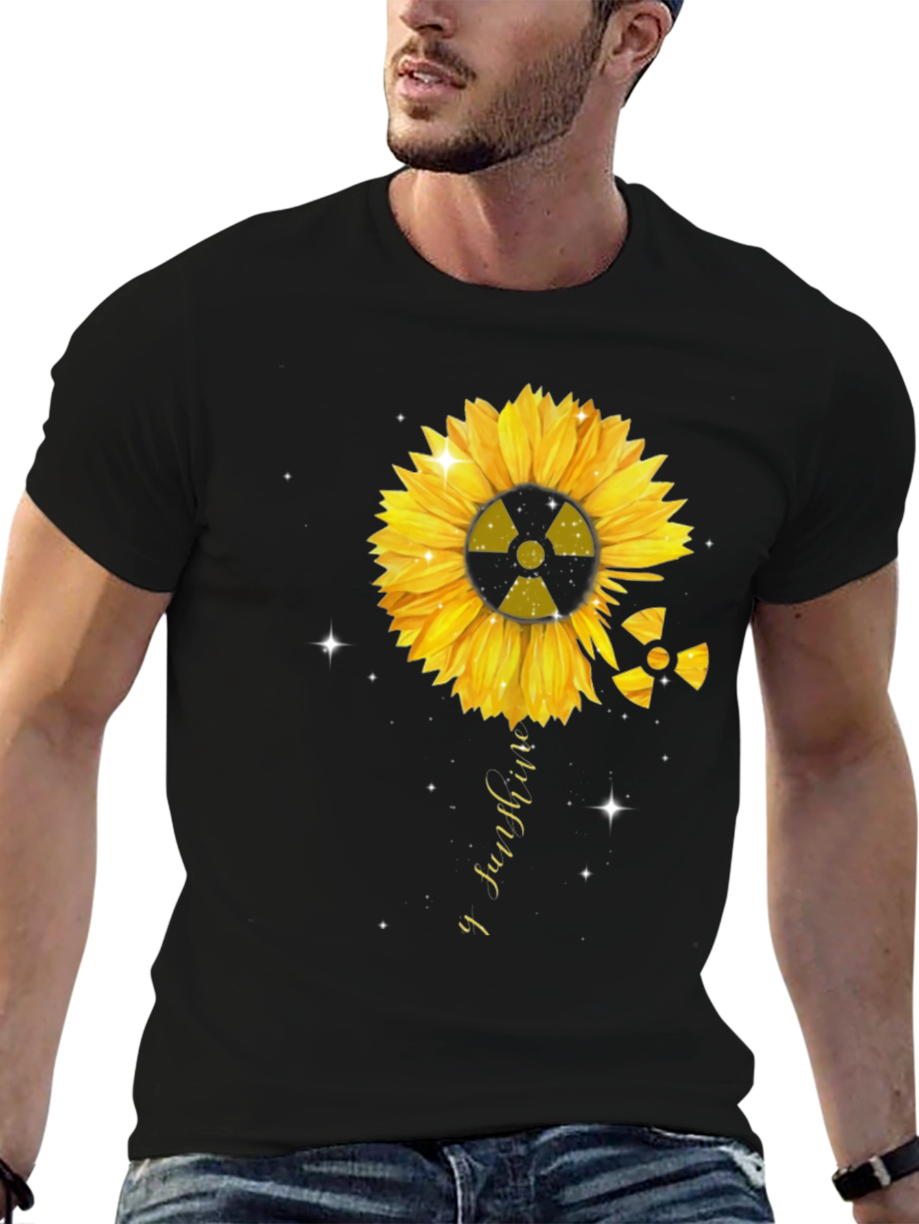 Radioactive Sunflower Graphic T-Shirt