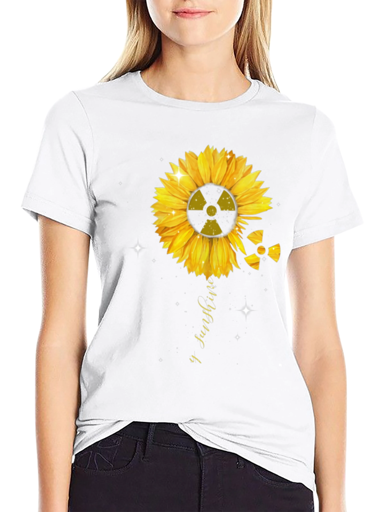 Radioactive Sunflower Graphic T-Shirt