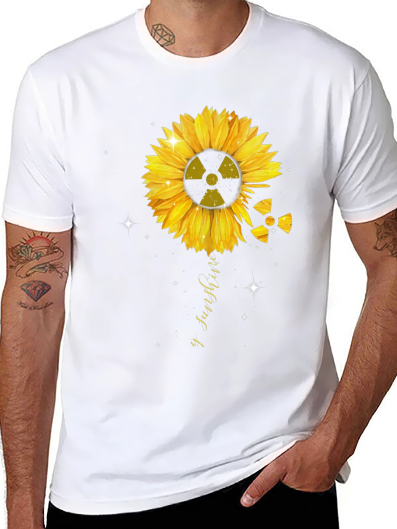 Radioactive Sunflower Graphic T-Shirt