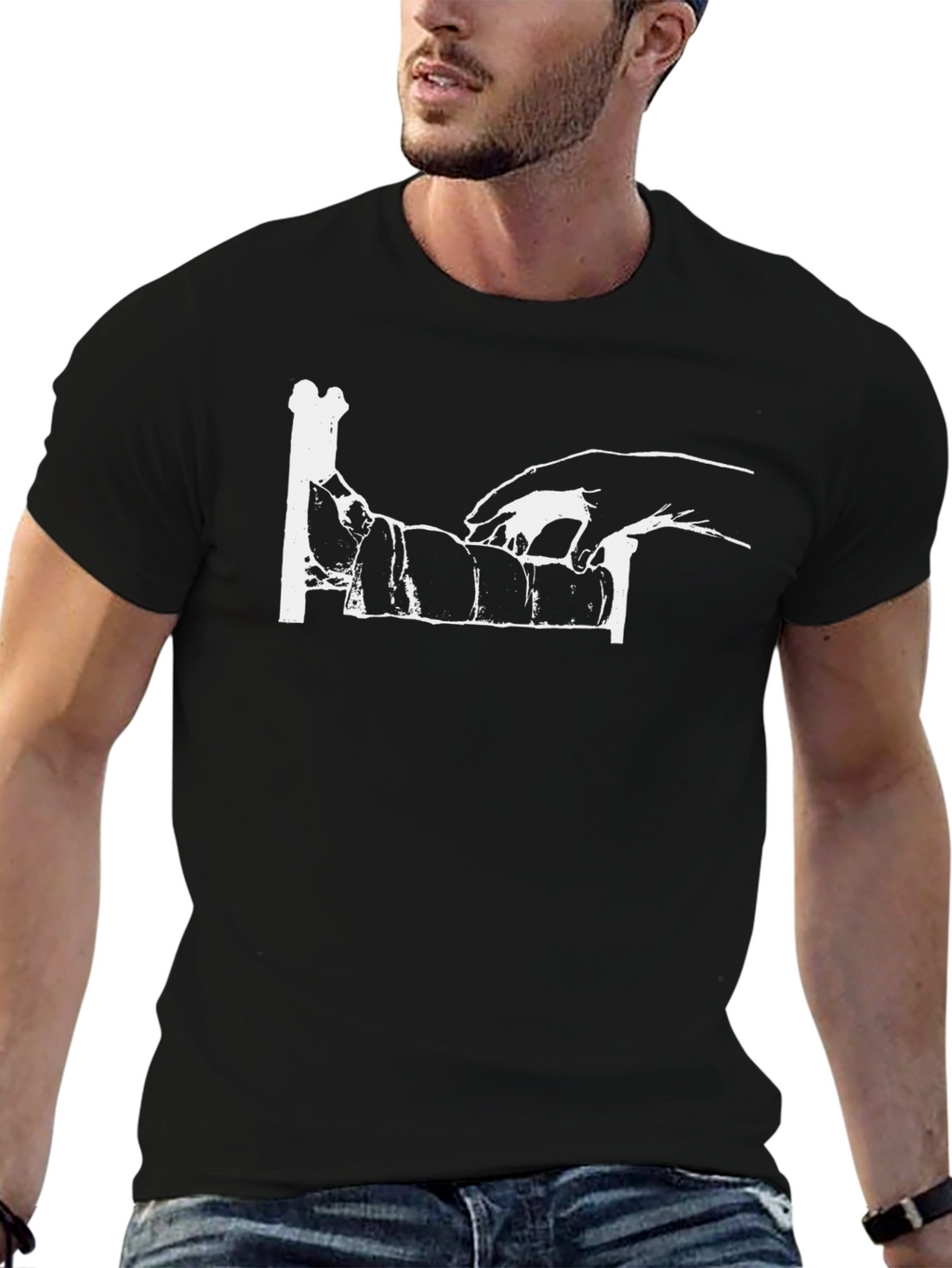 Unique Artistic Black T-Shirt for Men
