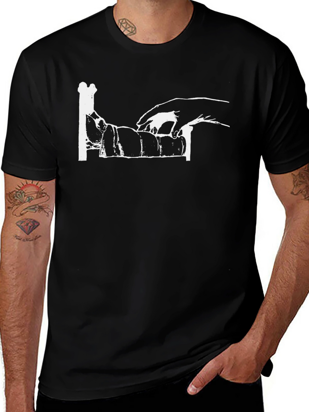 Unique Artistic Black T-Shirt for Men
