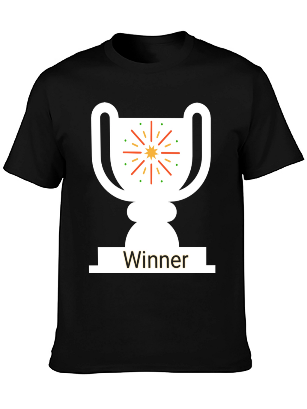 Winner Trophy Graphic T-Shirt - Black