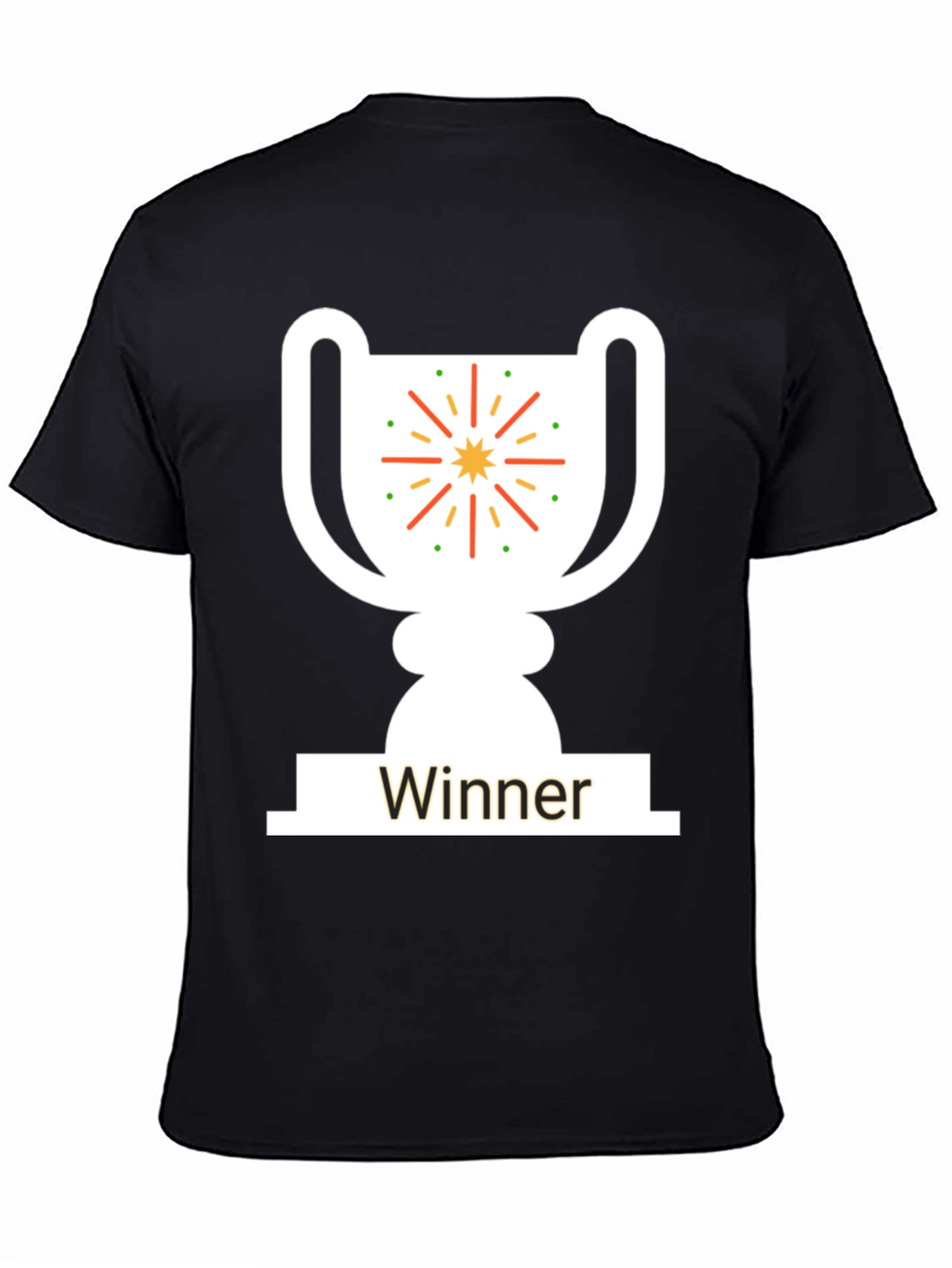 Winner Trophy Graphic T-Shirt - Black