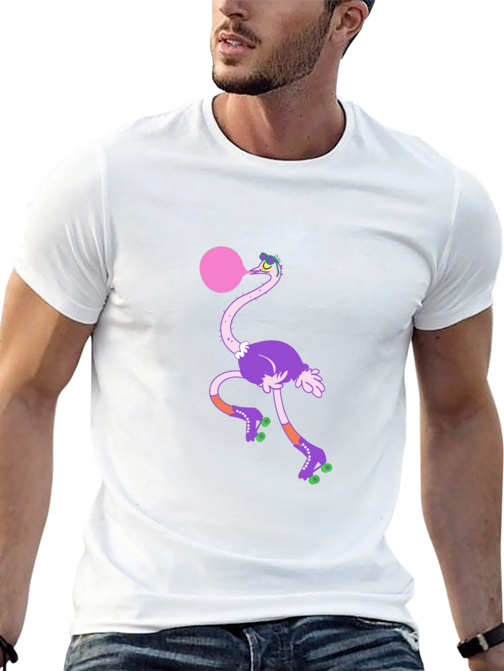 Funky Ostrich Bubblegum Tee