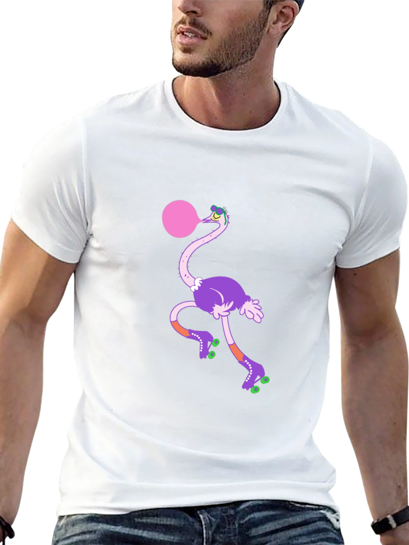 Funky Ostrich Bubblegum Tee