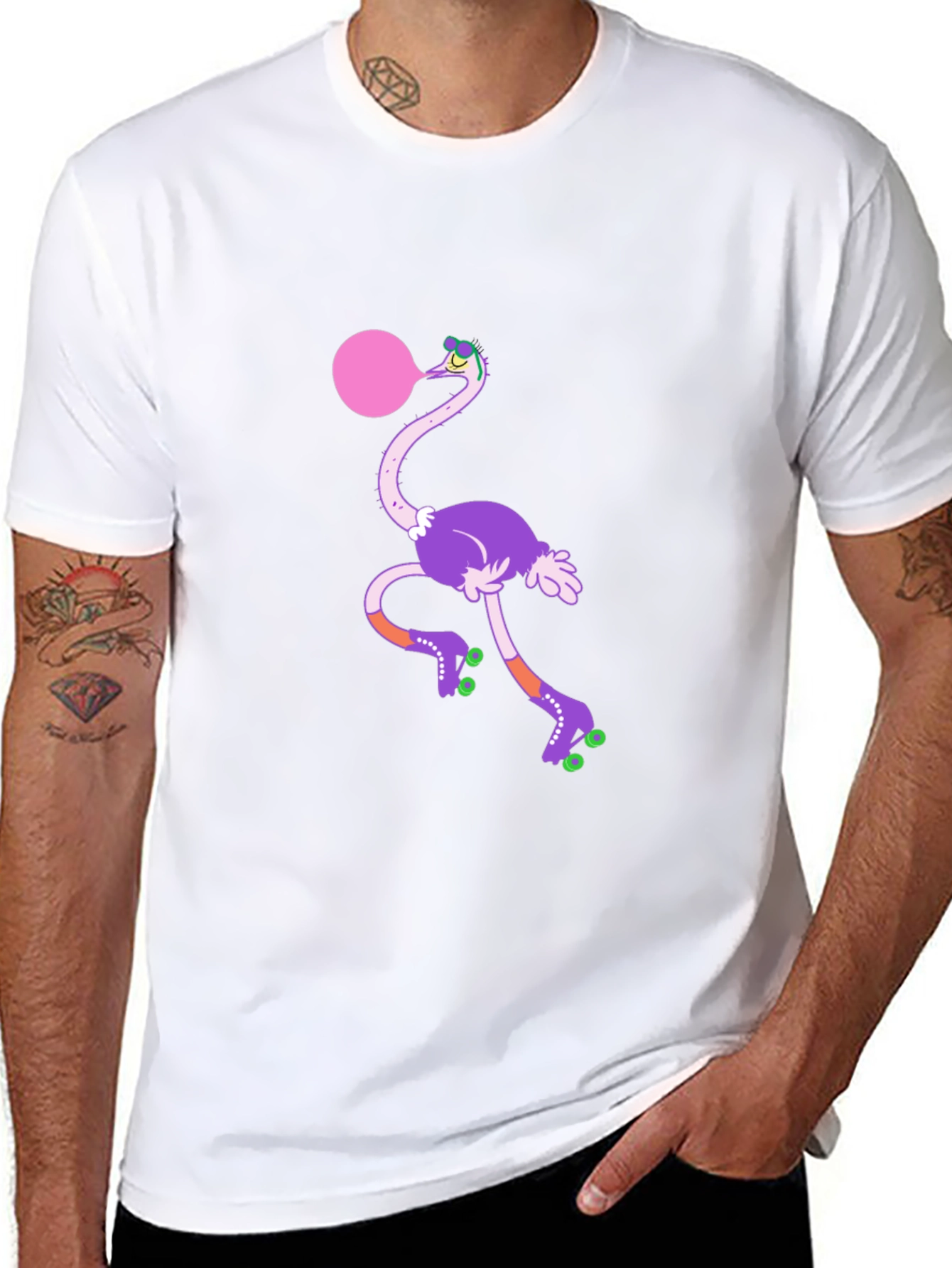 Funky Ostrich Bubblegum Tee