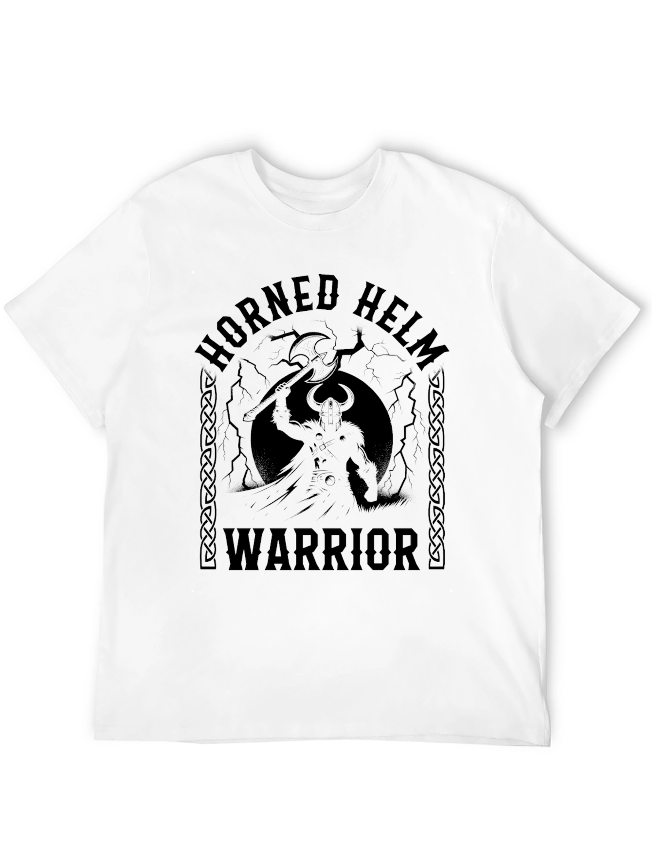 Horned Helm Warrior Graphic Tee - Black T-Shirt