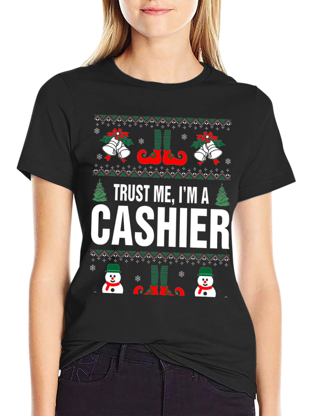 Trust Me Im A Cashier Christmas Sweater T-Shirt