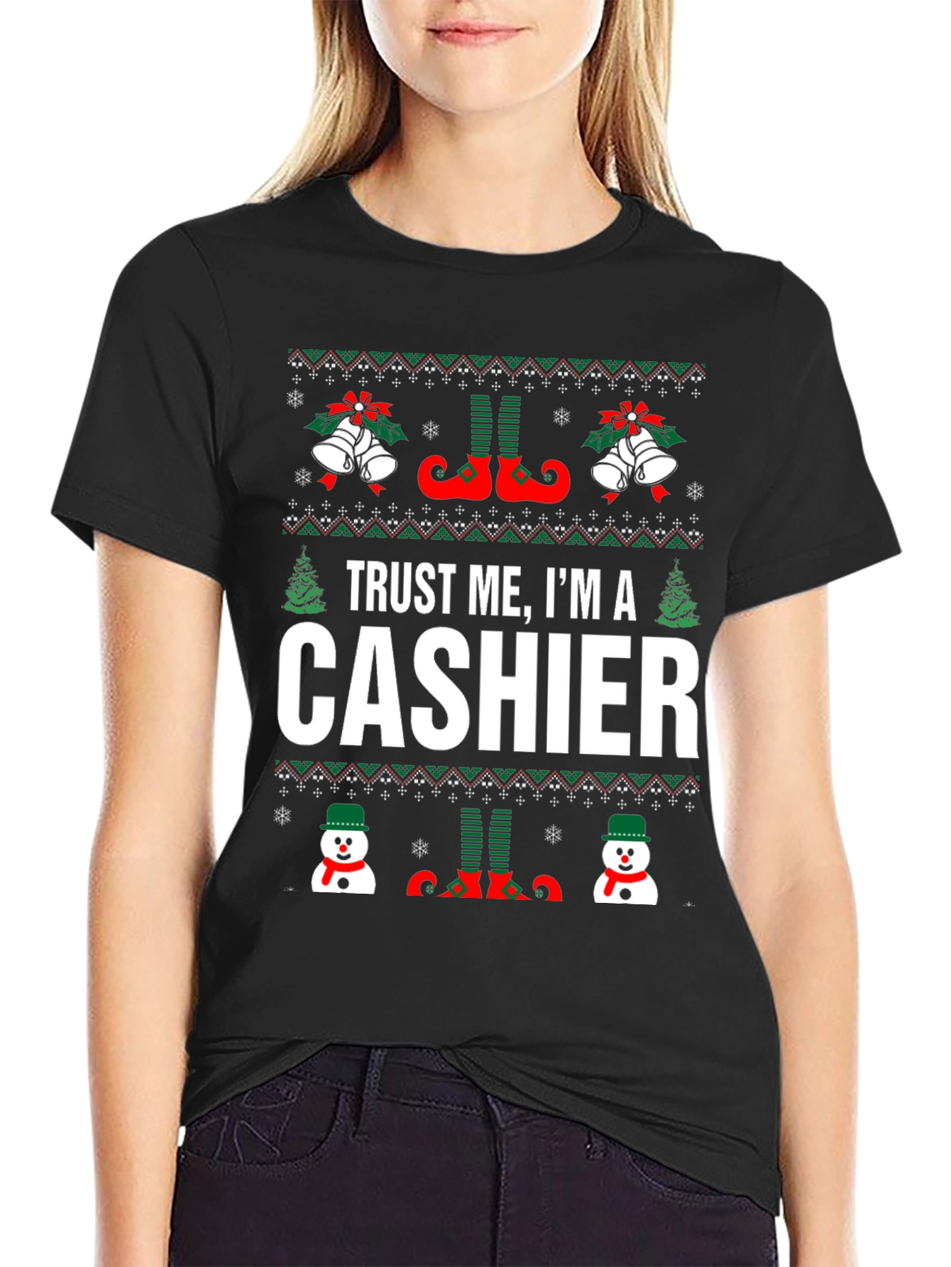 Trust Me Im A Cashier Christmas Sweater T-Shirt