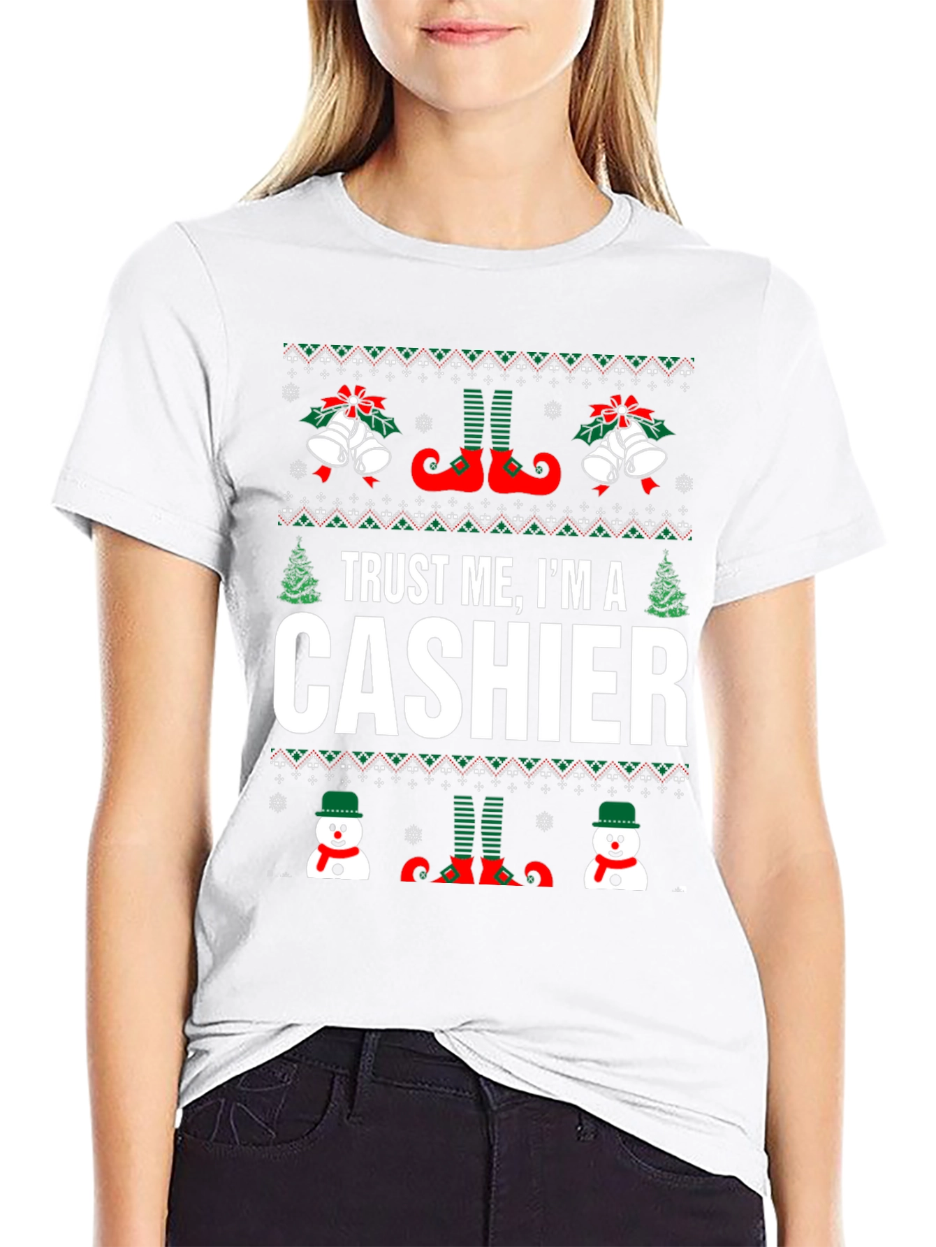 Trust Me Im A Cashier Christmas Sweater T-Shirt