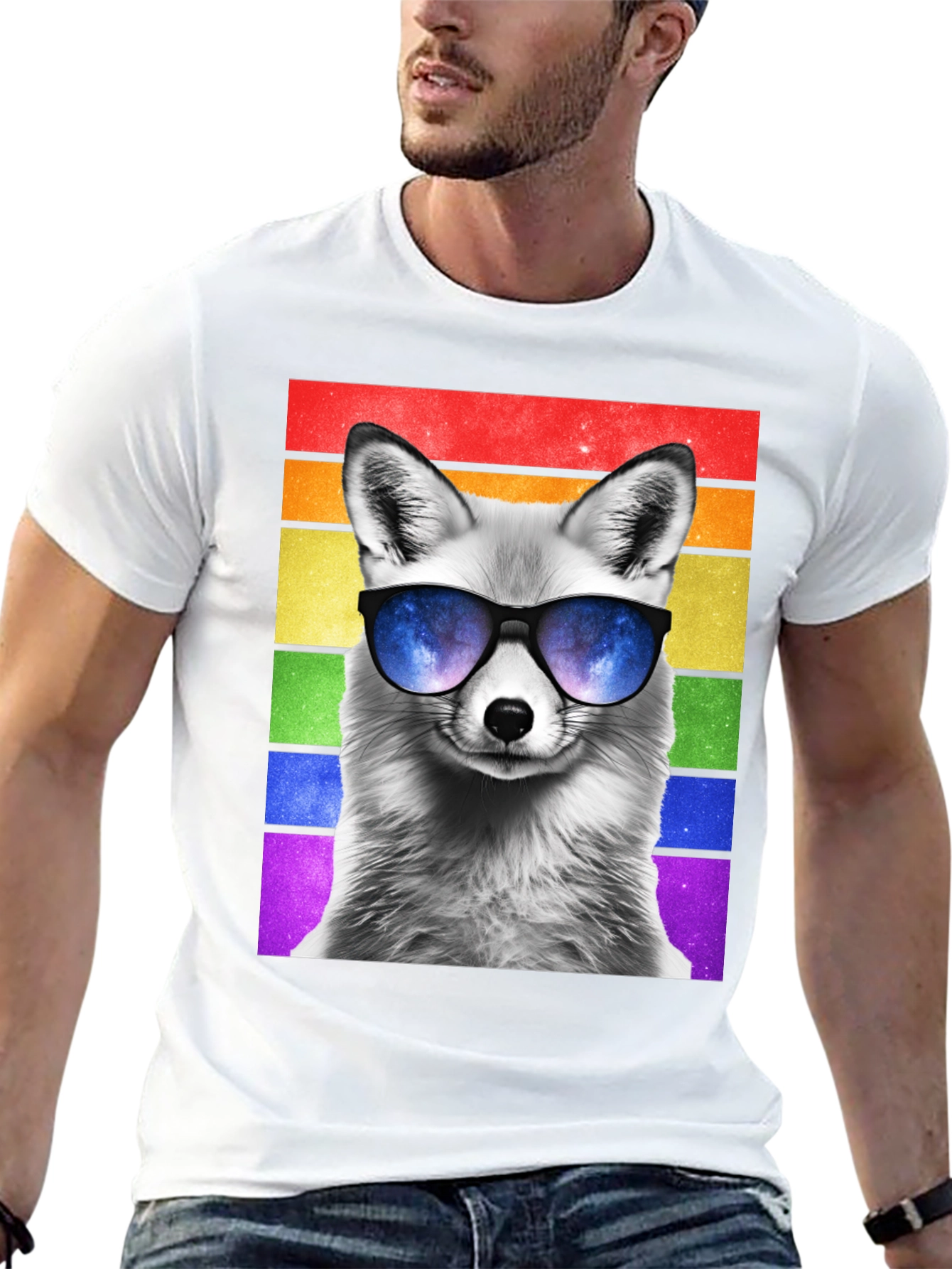 Cool Fox Pride T-Shirt - Mens Black Tee