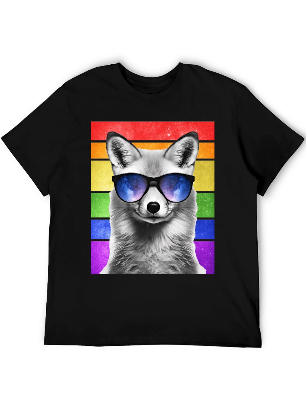 Cool Fox Pride T-Shirt - Mens Black Tee