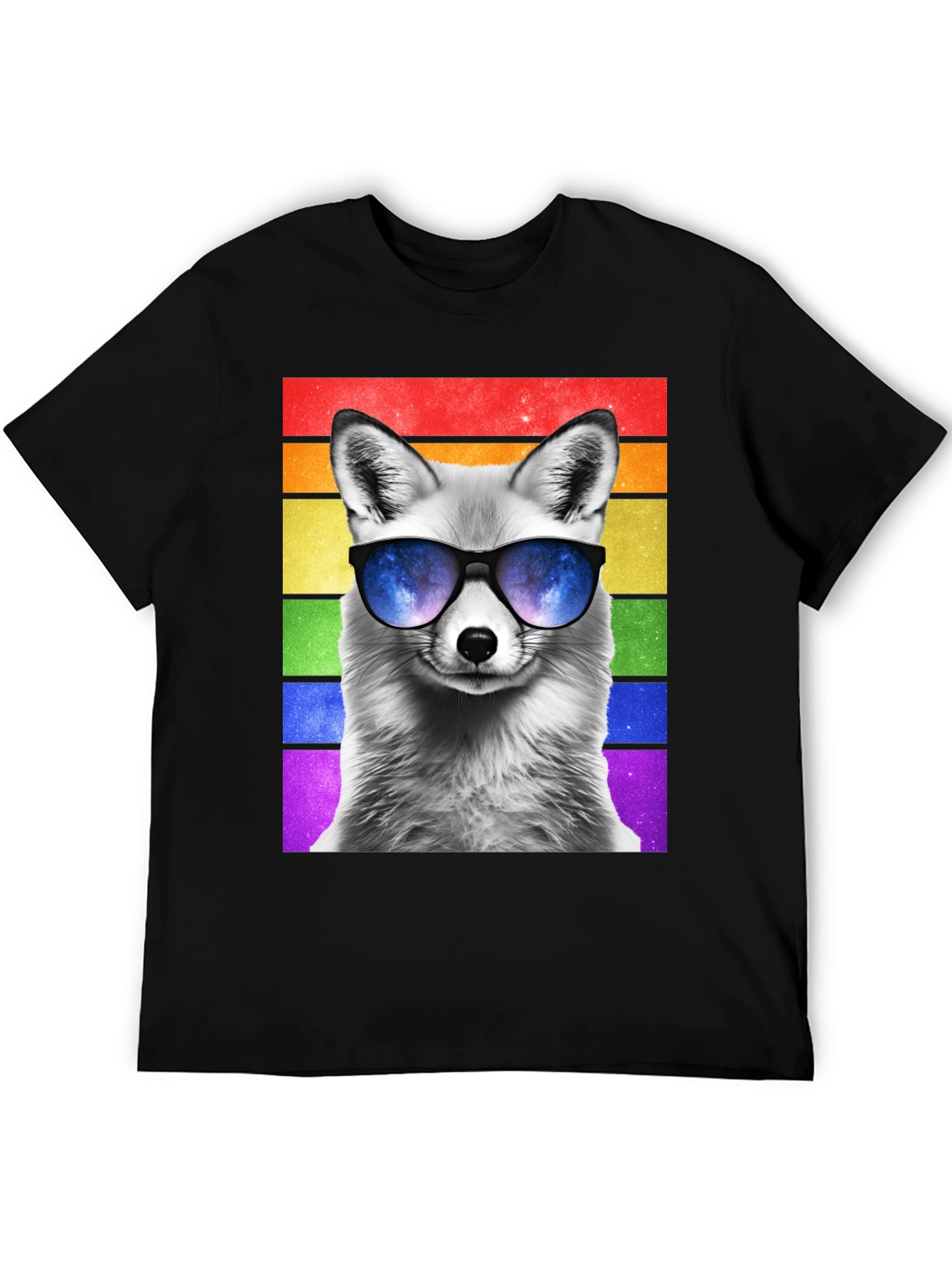 Cool Fox Pride T-Shirt - Mens Black Tee