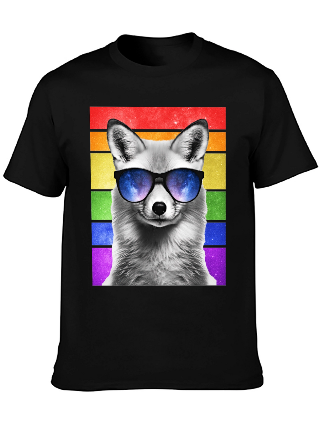 Cool Fox Pride T-Shirt - Mens Black Tee