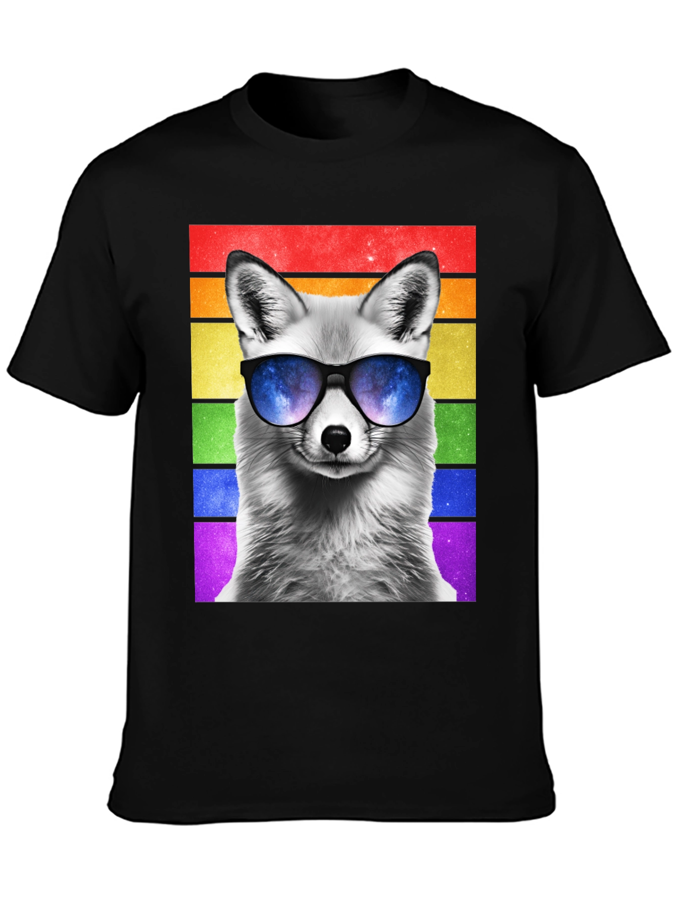 Cool Fox Pride T-Shirt - Mens Black Tee
