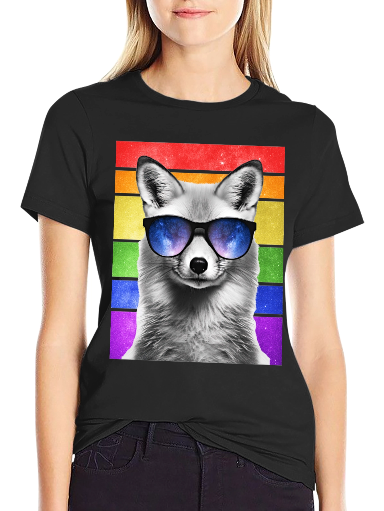 Cool Fox Pride T-Shirt - Mens Black Tee
