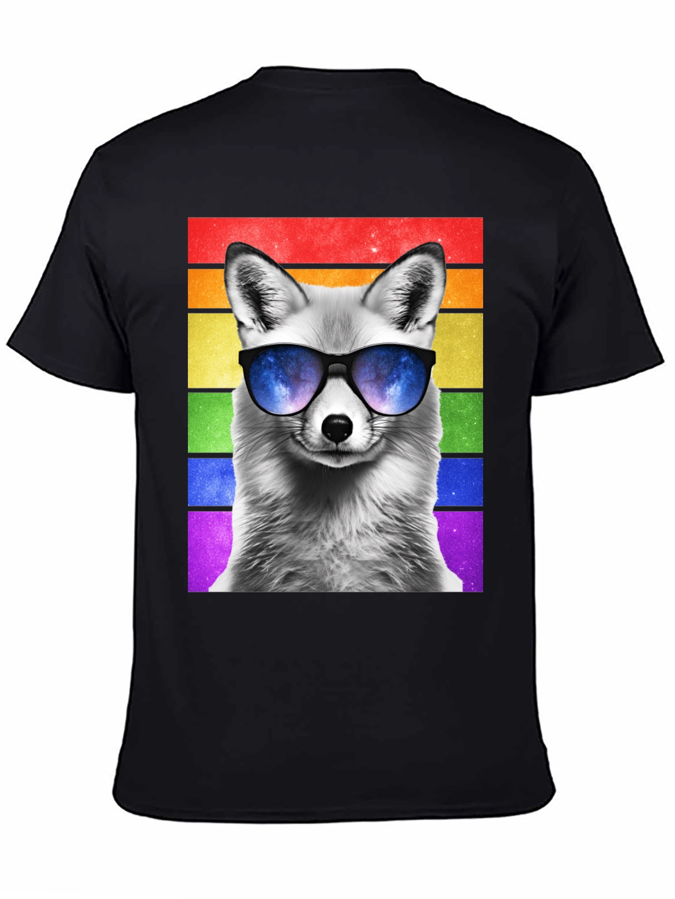 Cool Fox Pride T-Shirt - Mens Black Tee