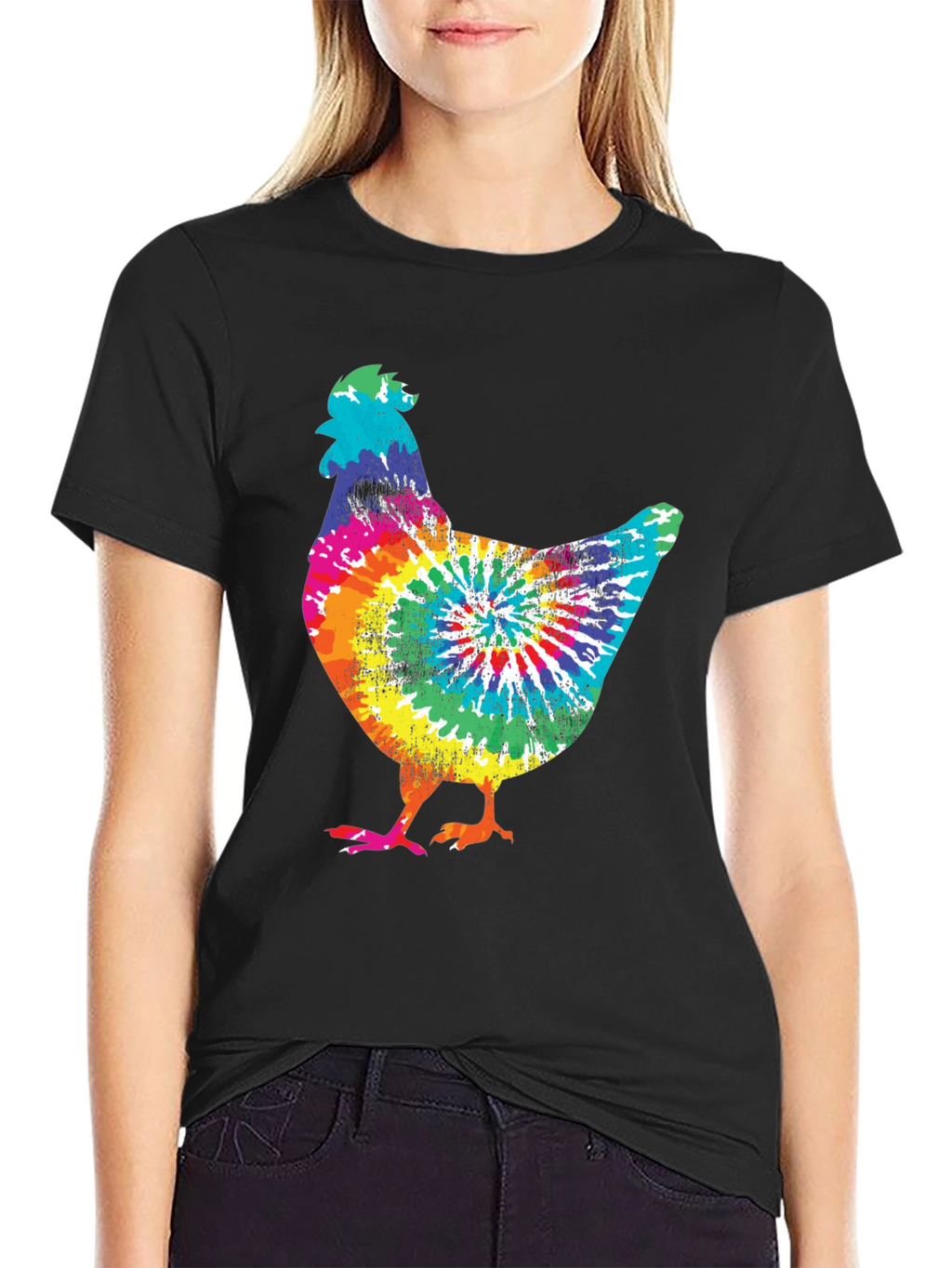 Tie-Dye Chicken Graphic Tee