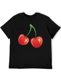 Red Cherry Graphic Tee - Fun Fruit Shirt