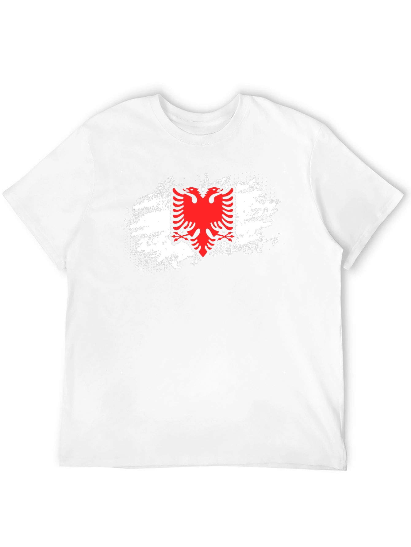 Albanian Flag Eagle Graphic Tee - Black