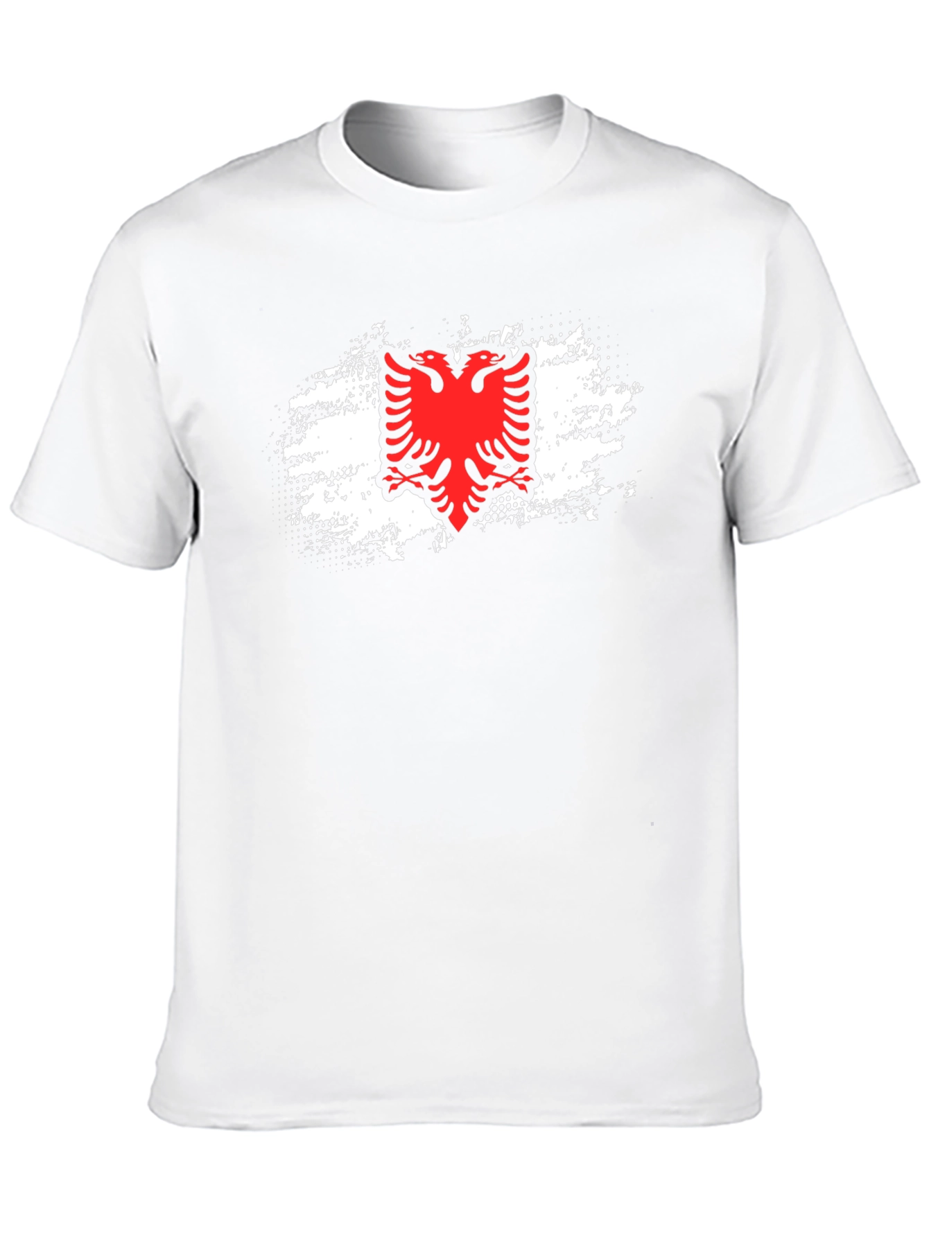 Albanian Flag Eagle Graphic Tee - Black