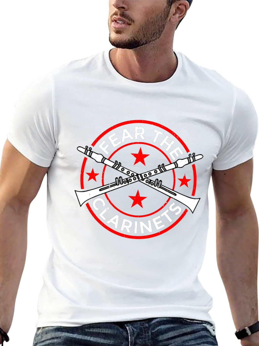 Fear the Clarinets Black Graphic T-Shirt