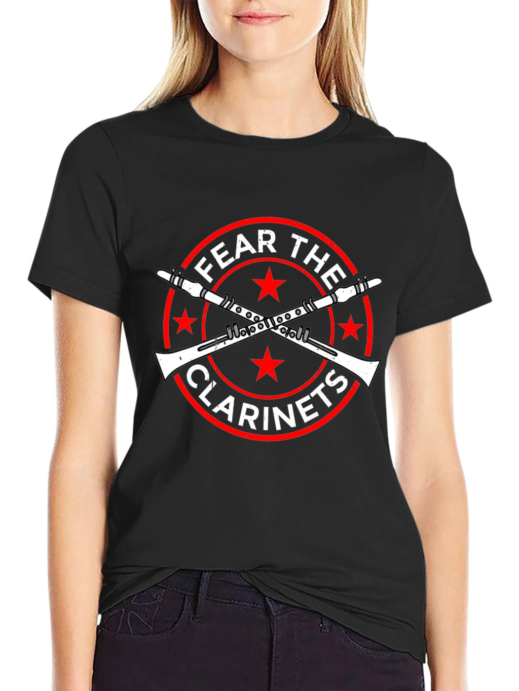 Fear the Clarinets Black Graphic T-Shirt