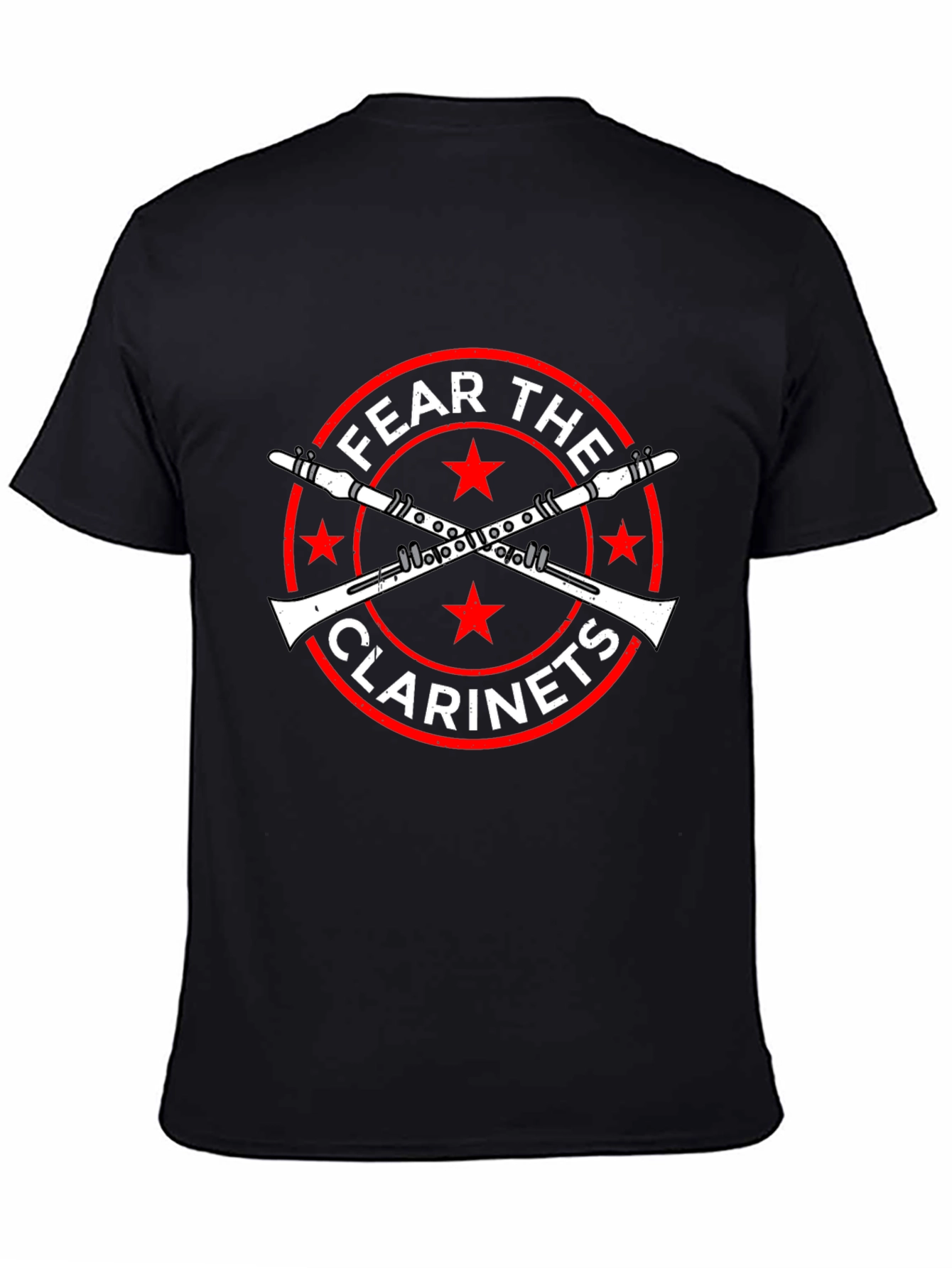 Fear the Clarinets Black Graphic T-Shirt