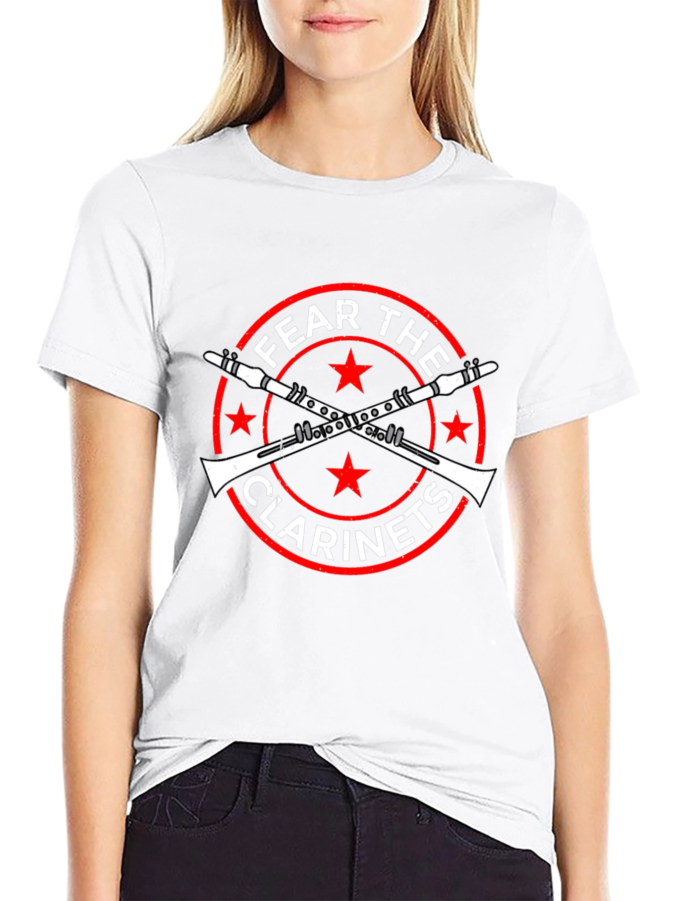 Fear the Clarinets Black Graphic T-Shirt