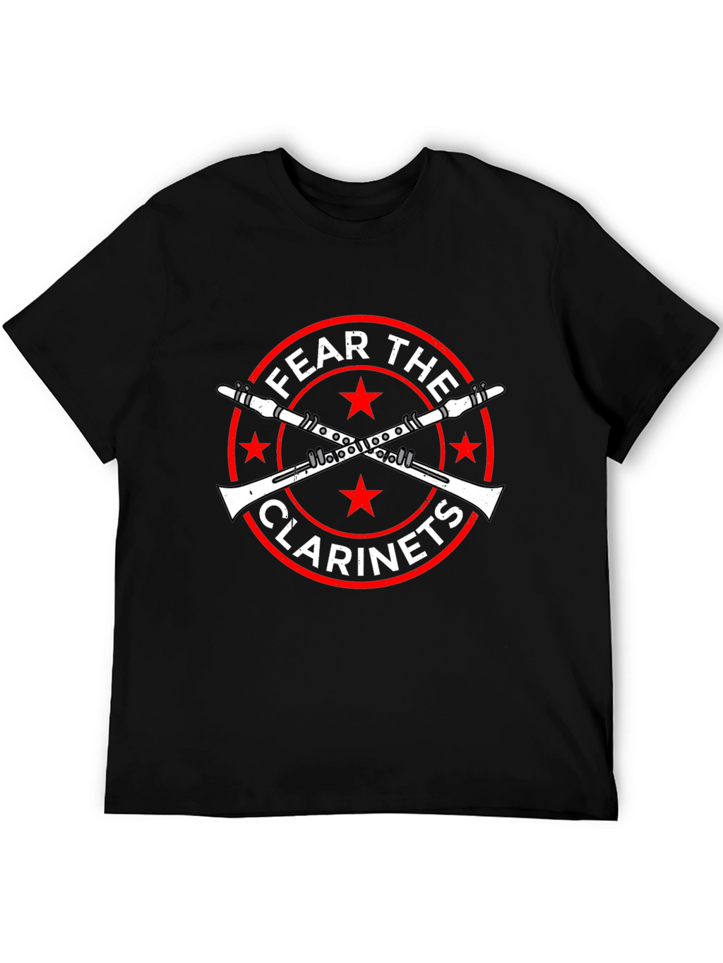 Fear the Clarinets Black Graphic T-Shirt