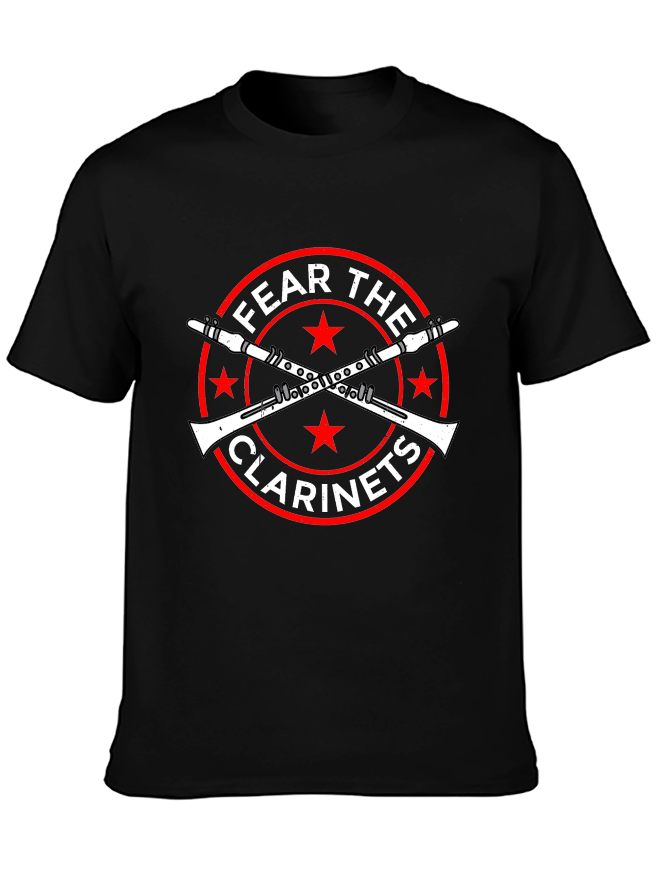 Fear the Clarinets Black Graphic T-Shirt