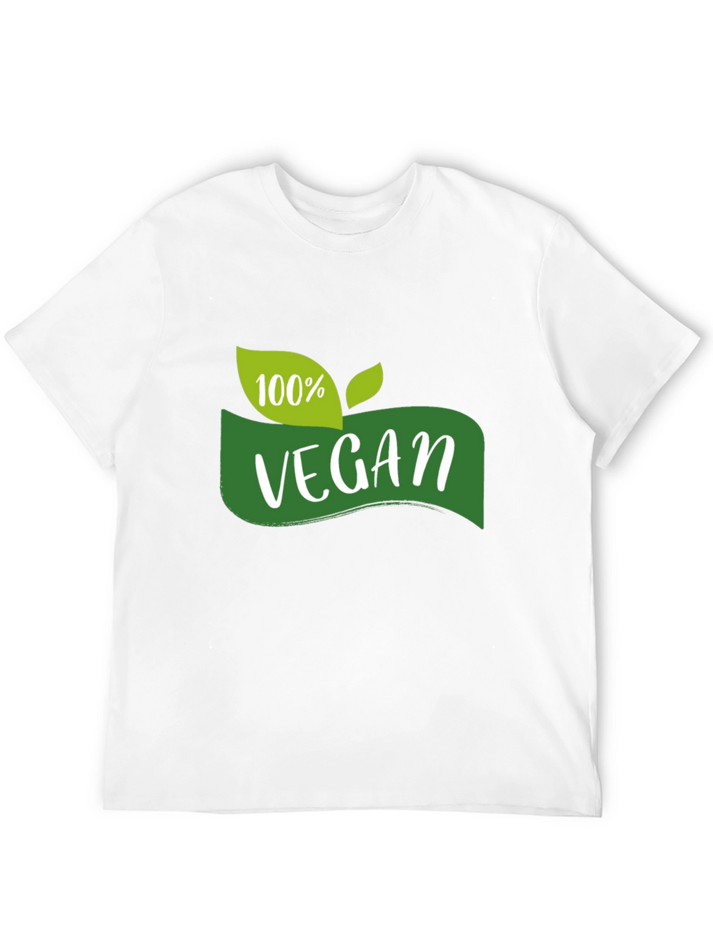 100% Vegan Graphic Tee - Black Cotton T-Shirt