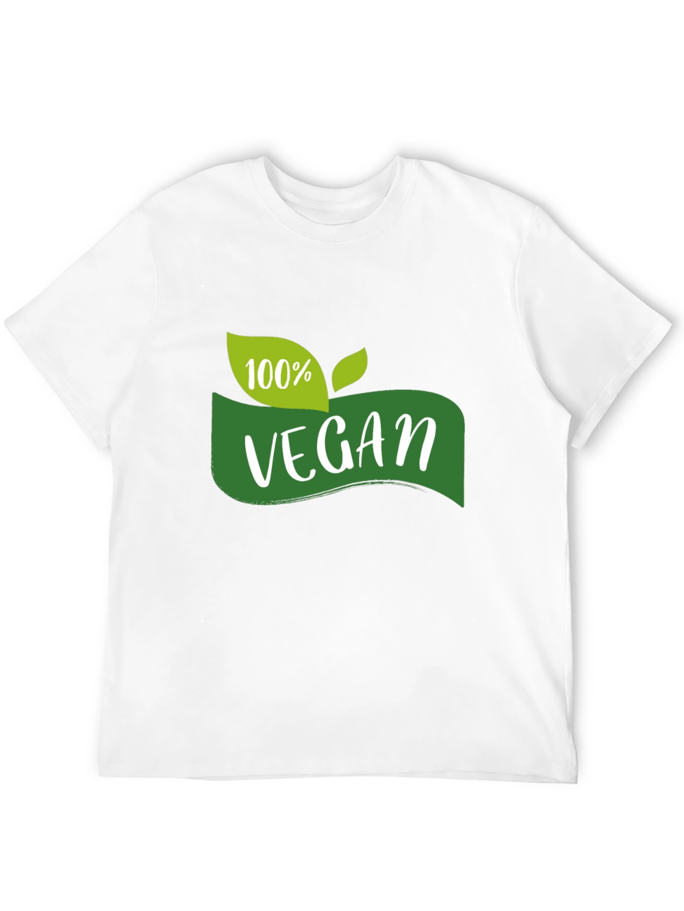 100% Vegan Graphic Tee - Black Cotton T-Shirt