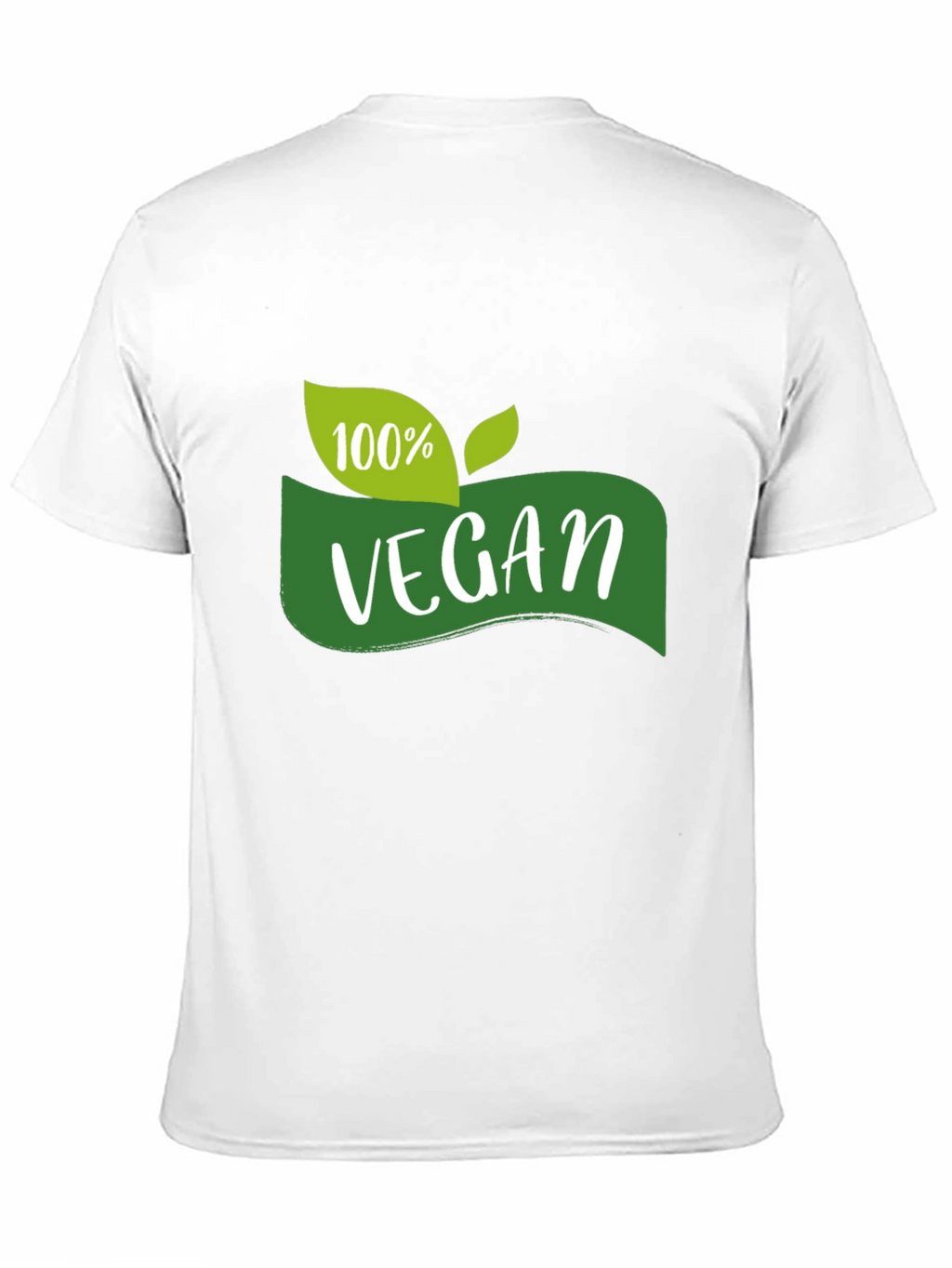 100% Vegan Graphic Tee - Black Cotton T-Shirt