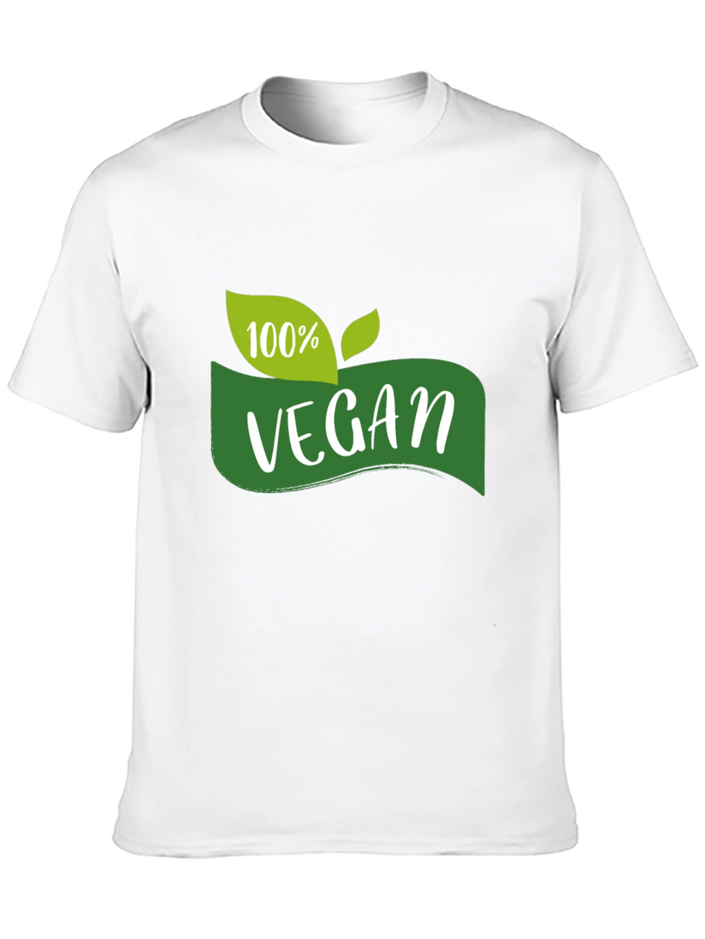 100% Vegan Graphic Tee - Black Cotton T-Shirt