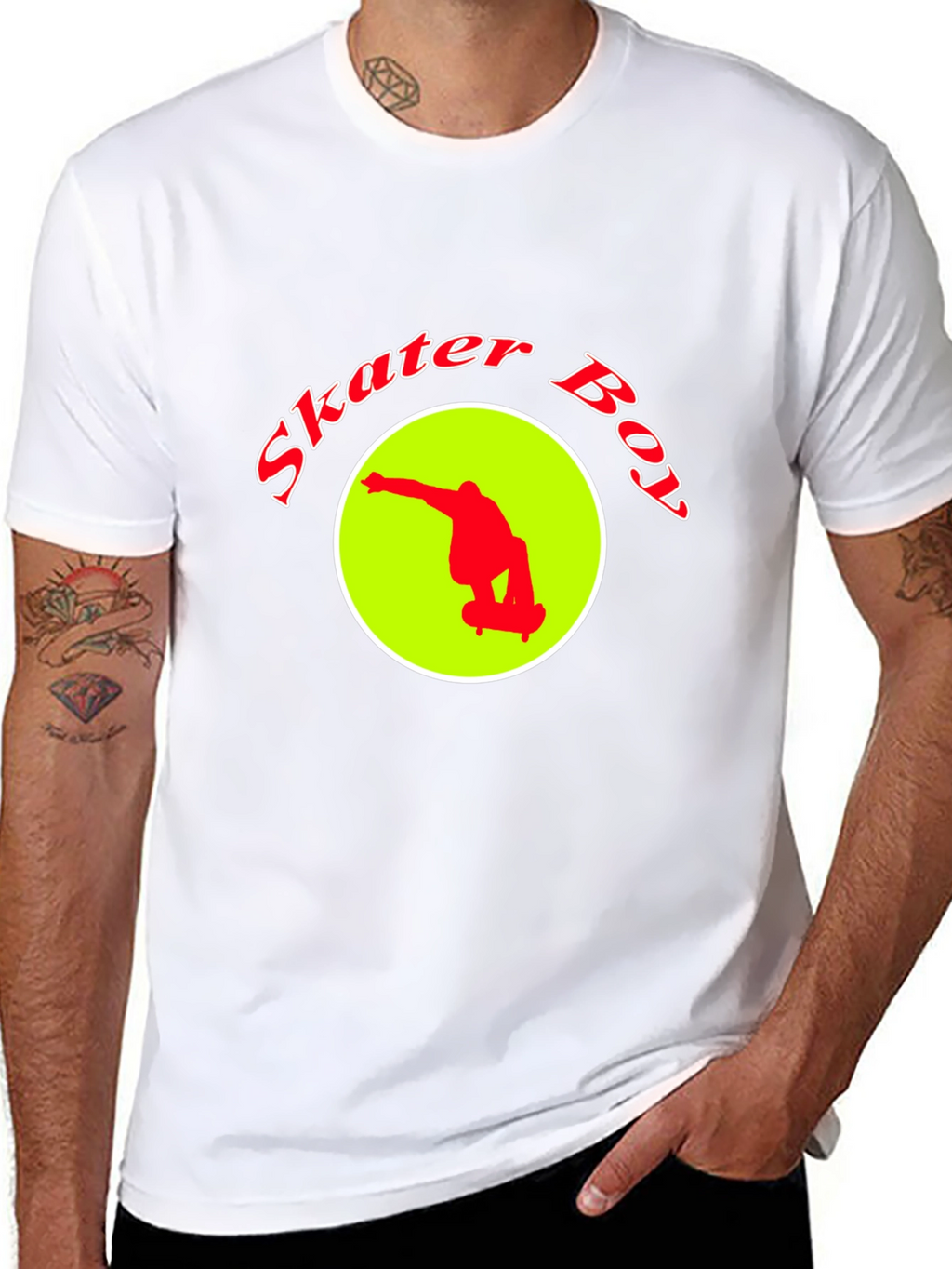 Skater Boy Graphic Tee - Black T-Shirt