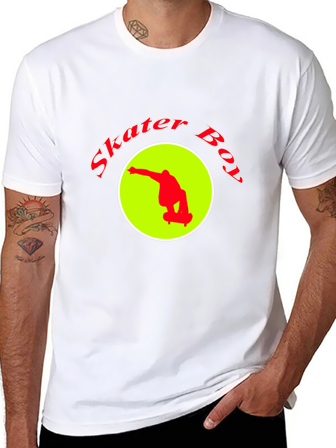 Skater Boy Graphic Tee - Black T-Shirt