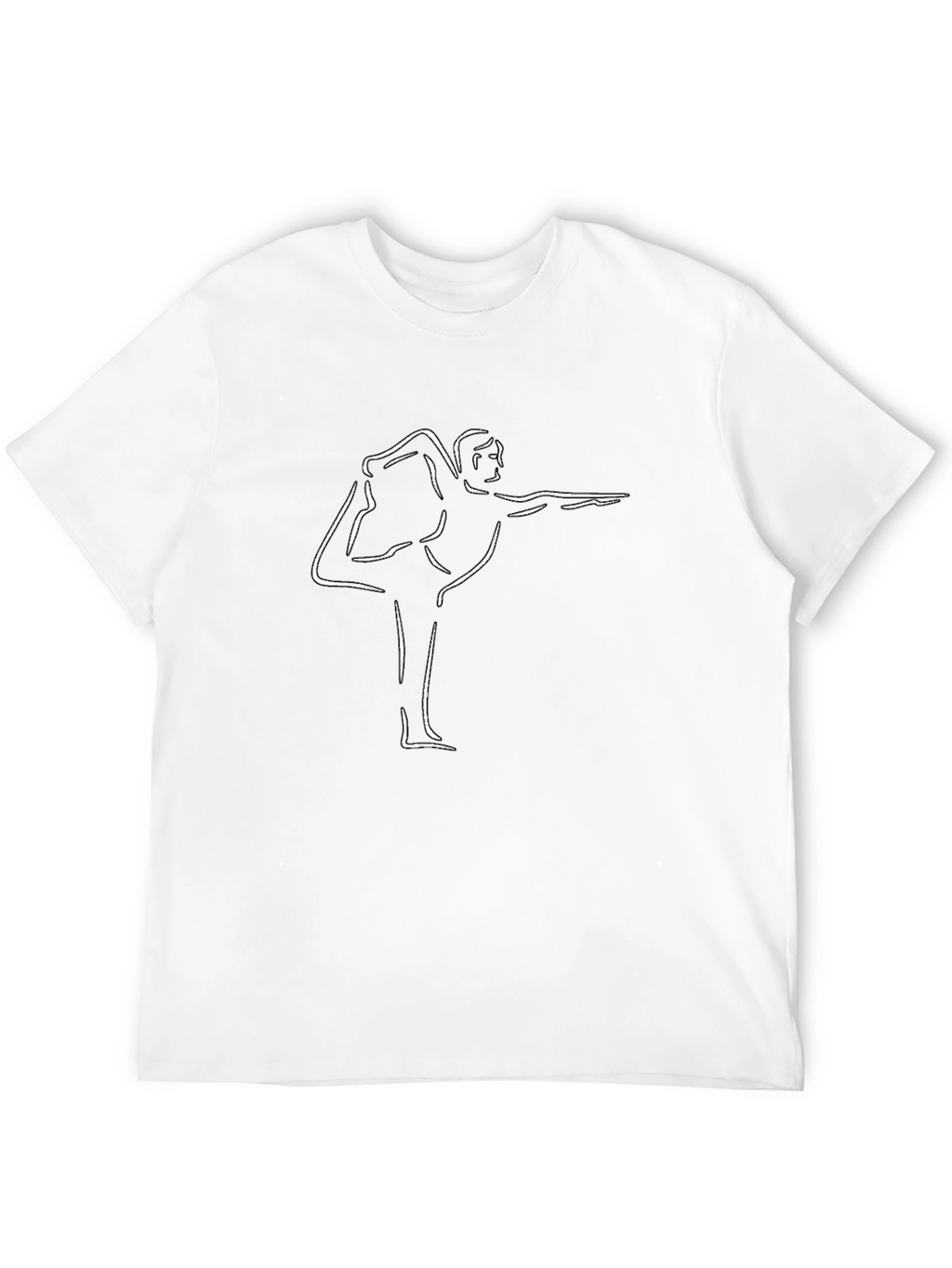 Mens Yoga Pose Graphic Black T-Shirt