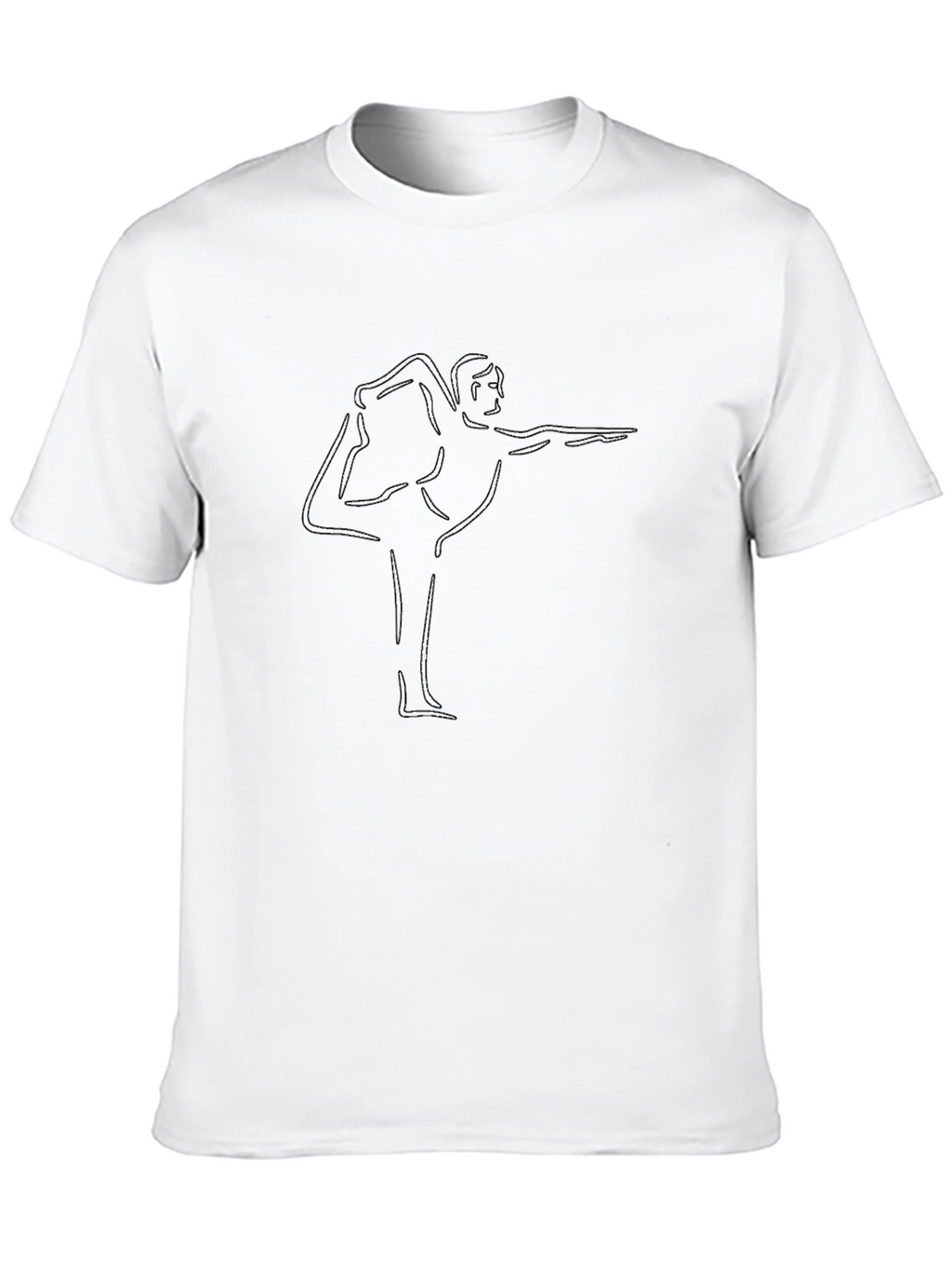 Mens Yoga Pose Graphic Black T-Shirt