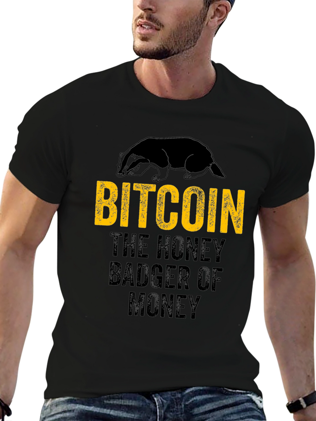 Bitcoin Honey Badger T-Shirt - Crypto Inspired Tee