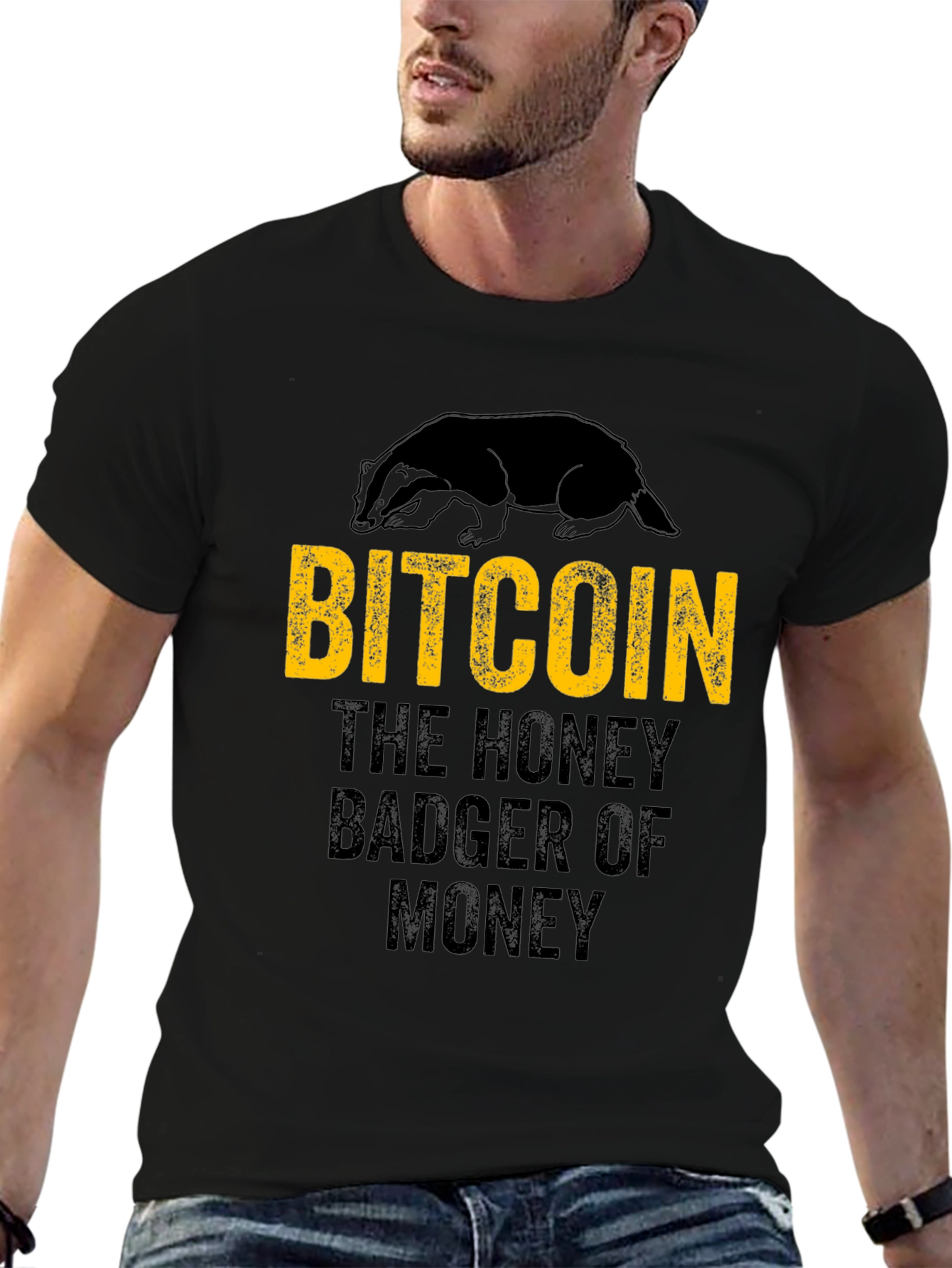 Bitcoin Honey Badger T-Shirt - Crypto Inspired Tee