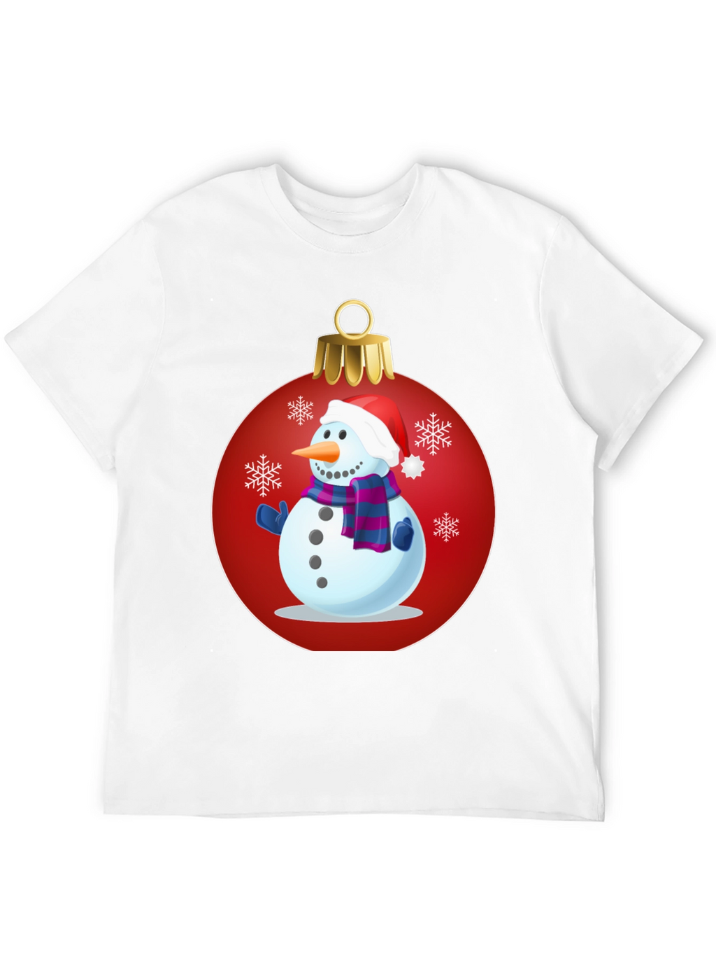 Festive Snowman Ornament Graphic Tee